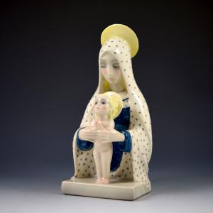 Madonna con Gesù Bambino <br>Sandro Vacchetti, Manifattura Essevi <br>Torino, 1935-1940 circa